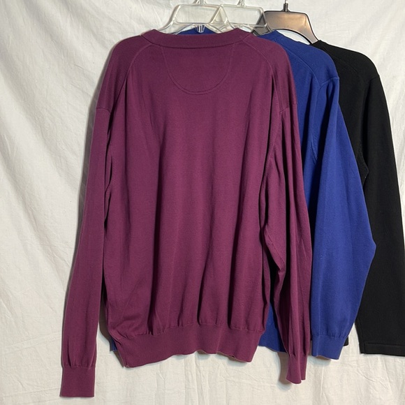 Bundle of Mens Sweaters Vneck Medium Tommy Bahama Ben Hogan Golf M Purple Blue - Picture 11 of 12